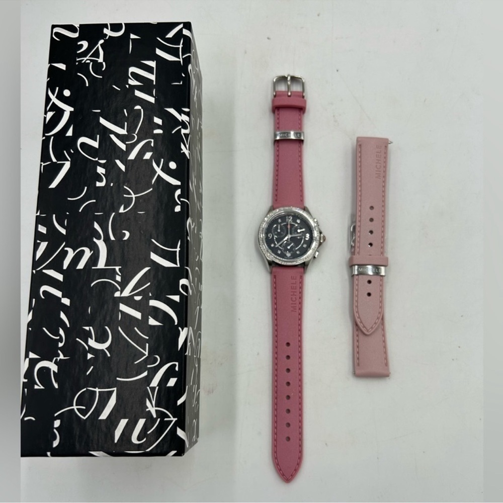 Women’s Michelle Bellmore stainless steel watch with diamonds. MW29B1A1993
